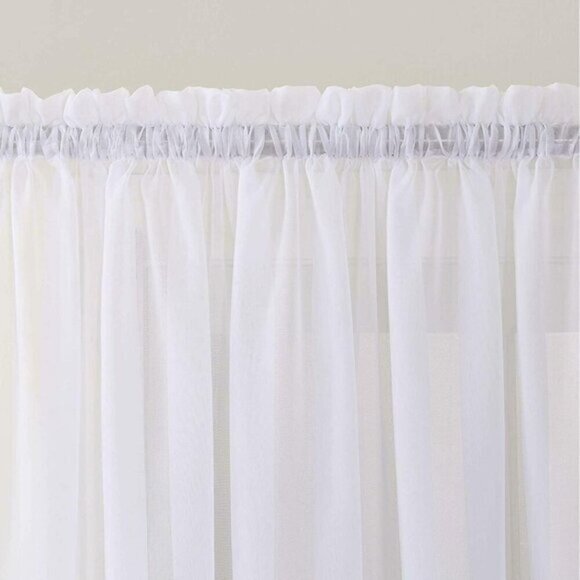 White Door Panel Voile 28 x 72 - Picture 4 of 6